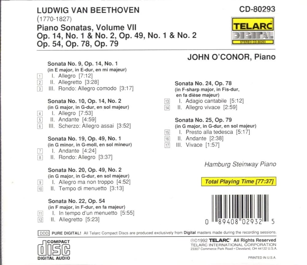 John O'Conor - Piano Sonatas 7 - Amazon.com Music
